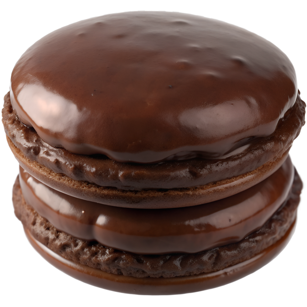Chocolate-Covered Alfajor Cookie on Transparent Background png