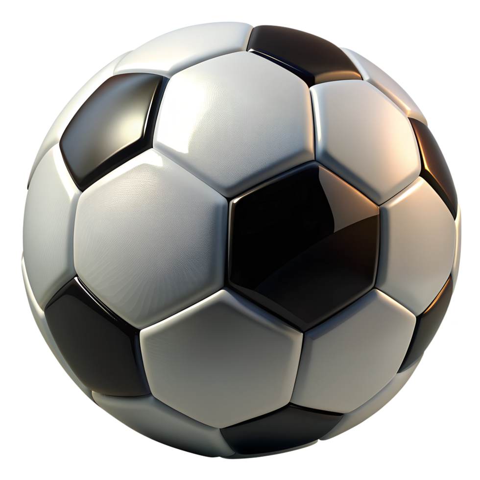 Smooth Surface Soccer Ball Isolated on Transparent Background png