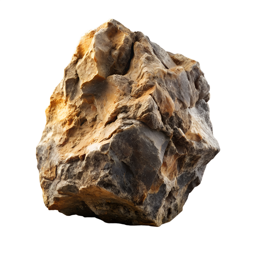High-Resolution Rock Boulder Cutout on White png