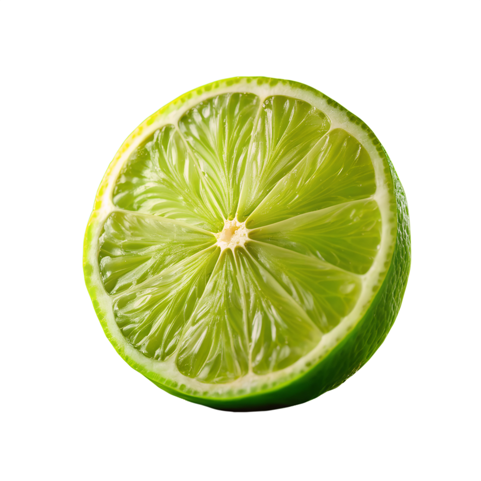 Citrus Lime Slice Isolated on Transparent Background png