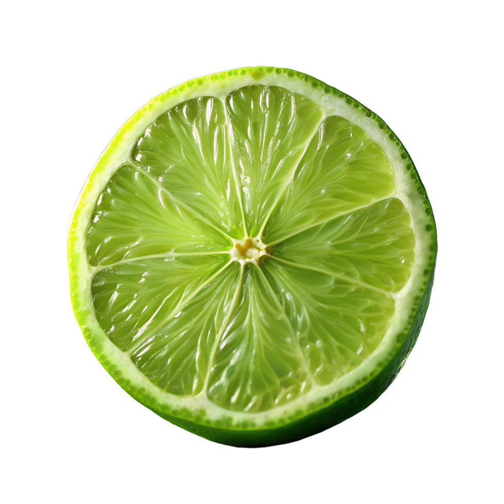 Lime Slice Isolated on Transparent Background High-Res png