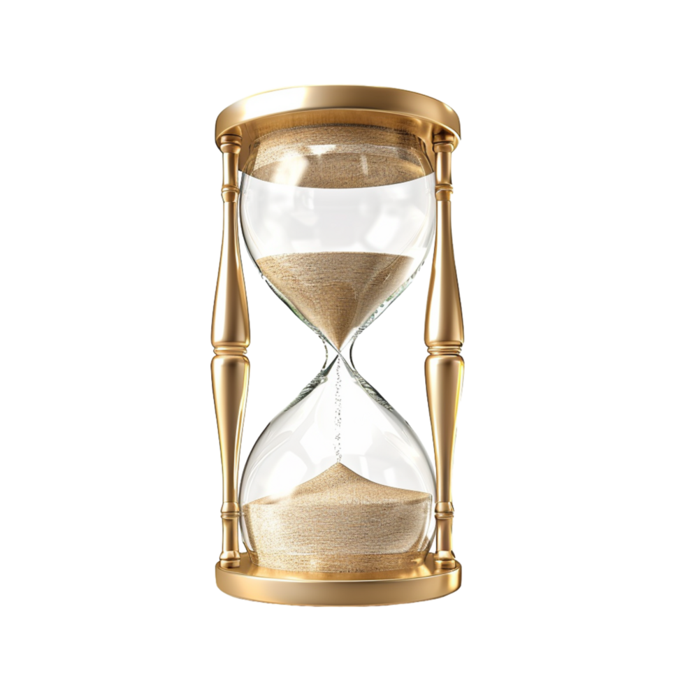 Generated Ai True transparent sand hourglass png