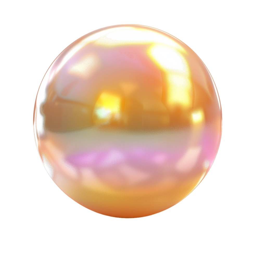 Generated Ai Gold shape sphere Metal simple figure png