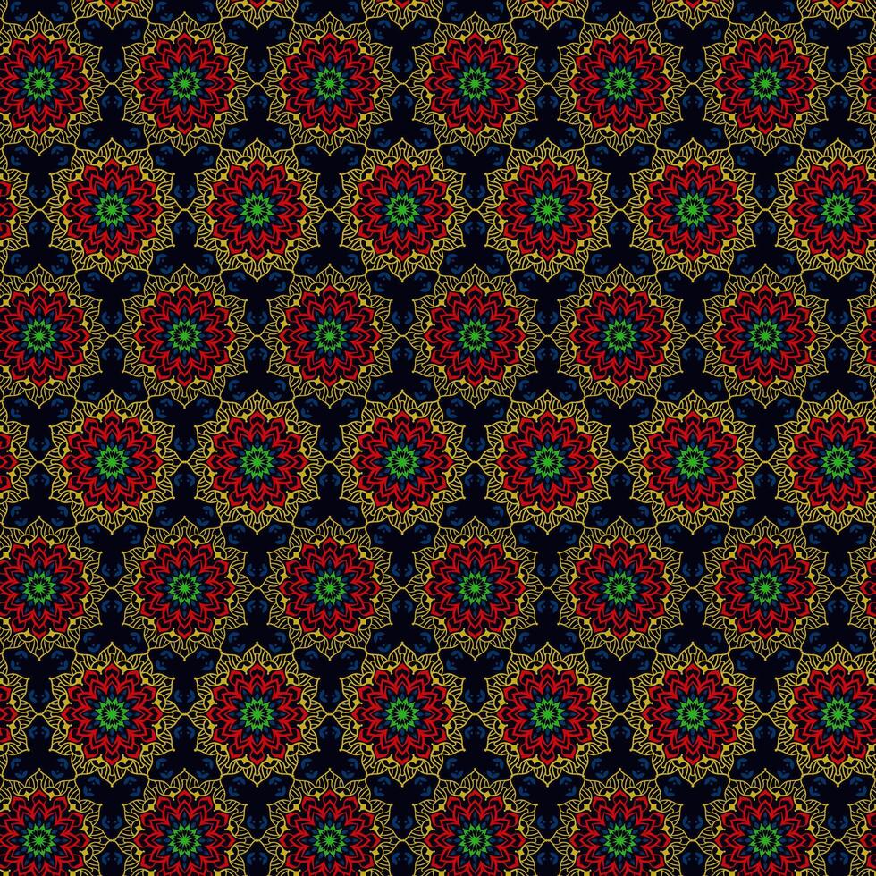 a colorful seamless pattern with a floral design. vector