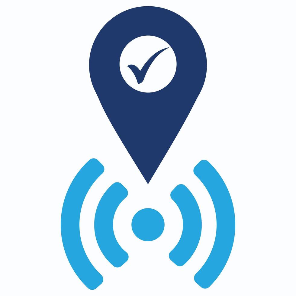 Live Location glyph icon. vector