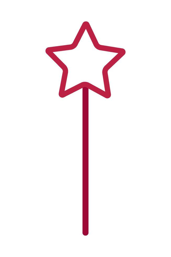 Pointer stick with a star-shaped tip vector