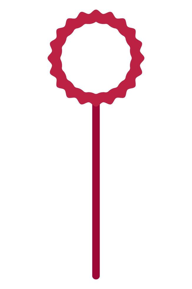 Pointer stick with a hexagonal tip vector