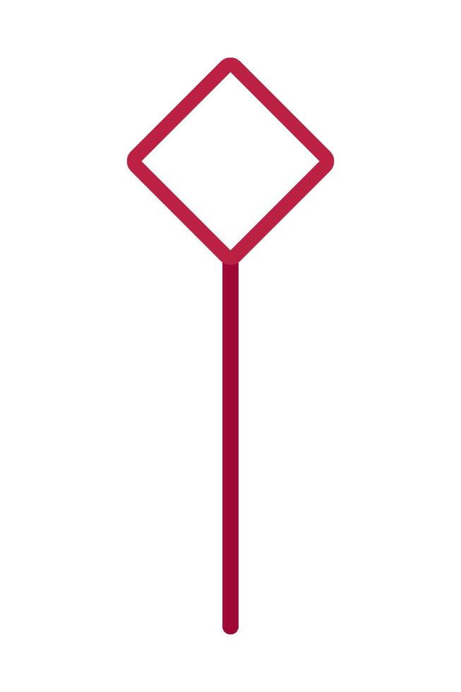 Pointer stick with a diamond-shaped tip vector