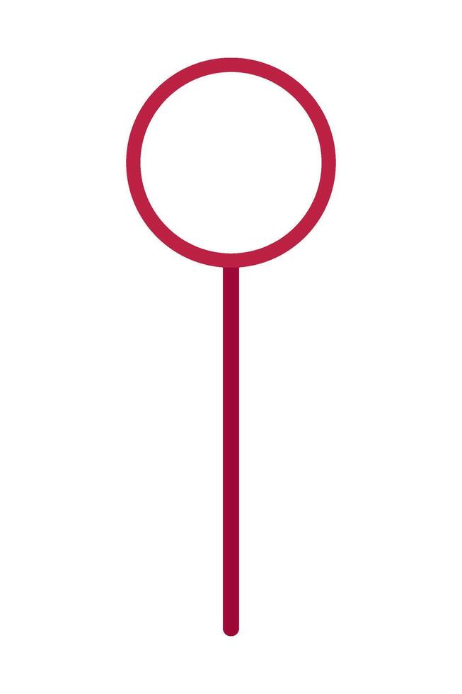 Pointer stick with a circular tip vector