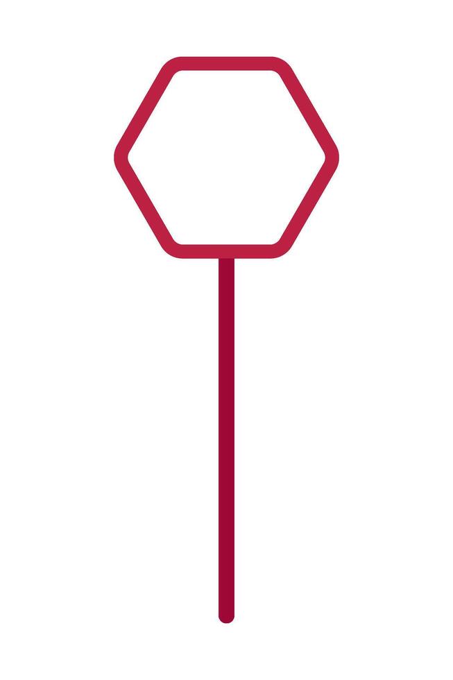 Pointer stick with a hexagonal tip vector