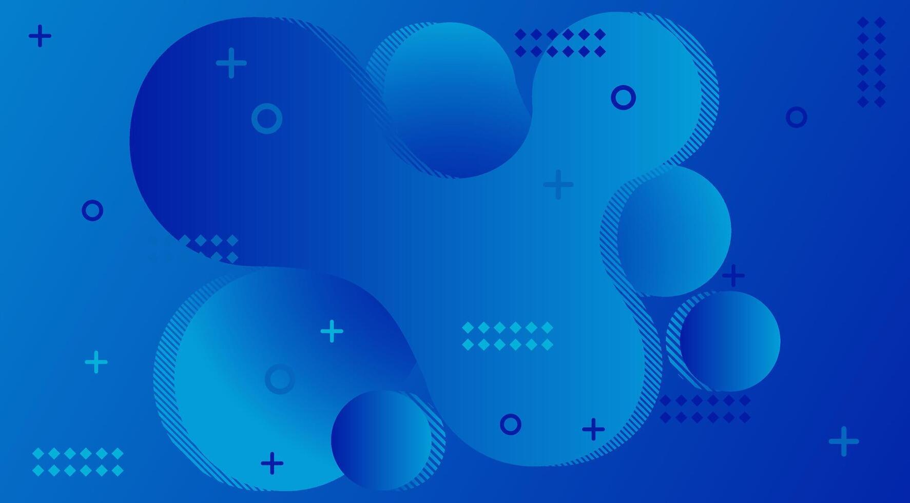 blue abstract background with circles and dots vector
