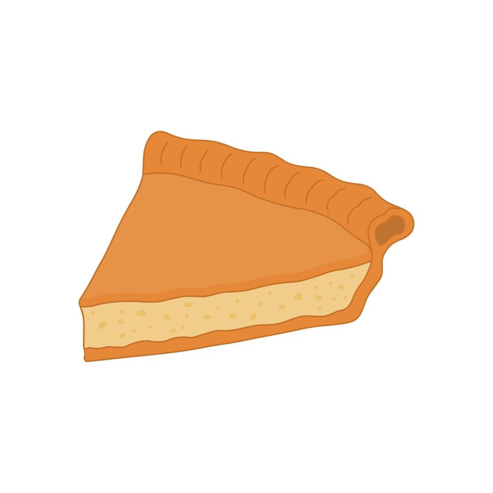 slice of pie icon Cartoon illustration Isolated on White Background vector