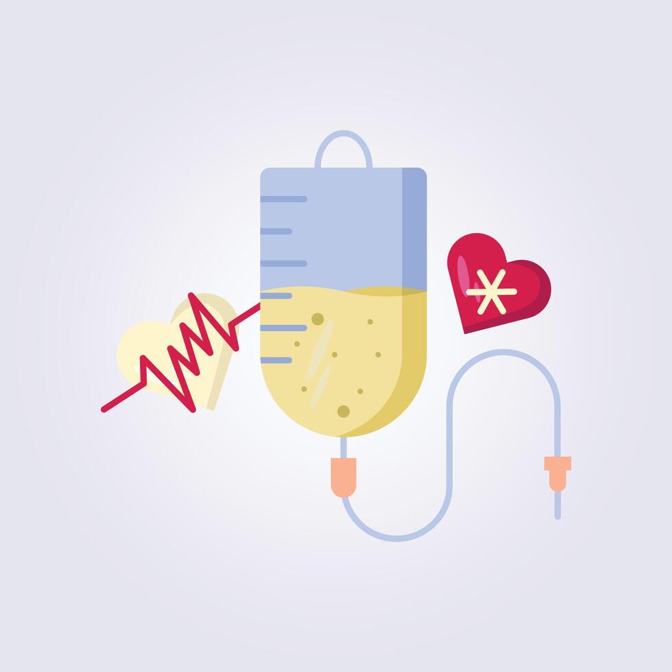 Infusion therapy illustration flat icon graphic template design vector