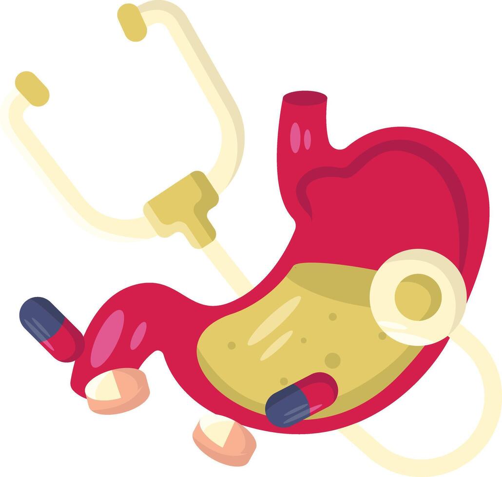 stomach health illustration graphic template flat icon design vector