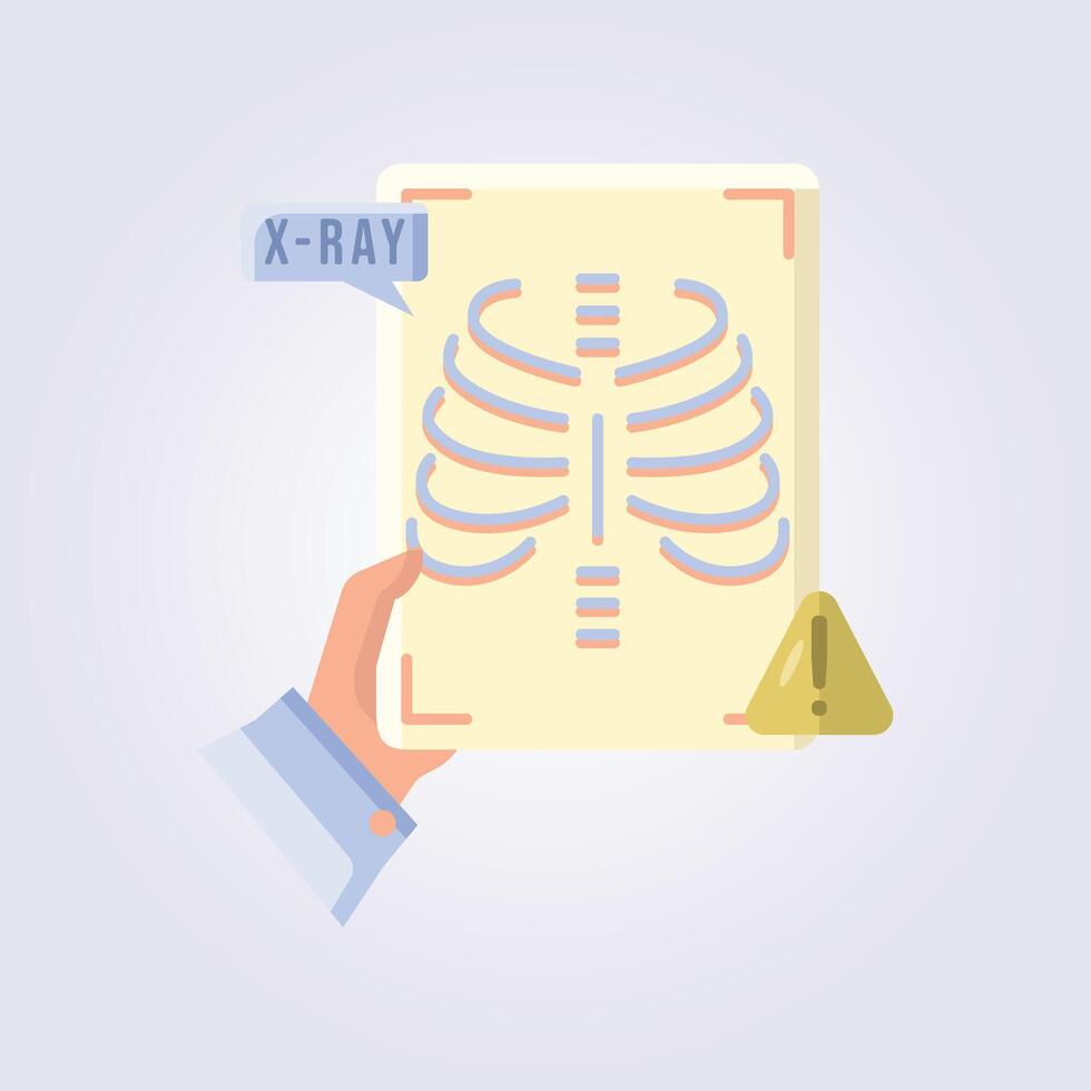 X-ray test illustration design flat icon for medical template element design vector