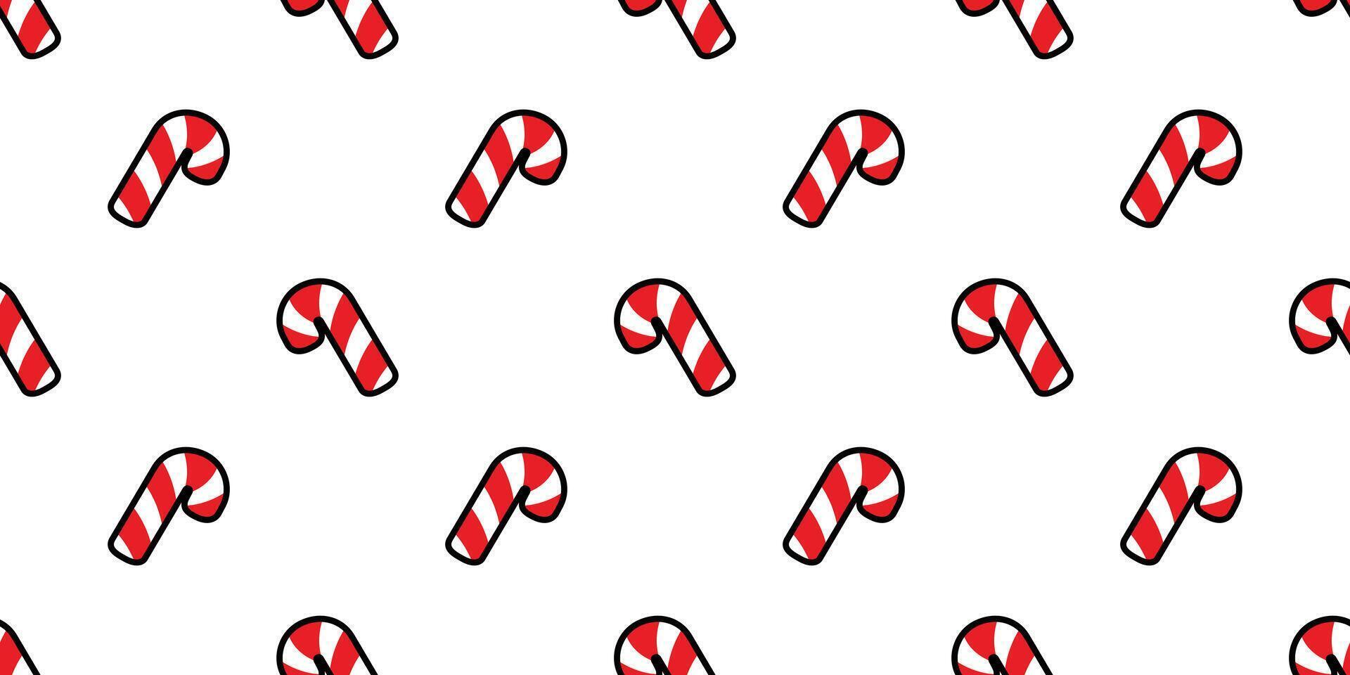 candy cane seamless pattern Christmas cartoon striped scarf isolated tile background repeat wallpaper gift wrapping paper doodle illustration design vector