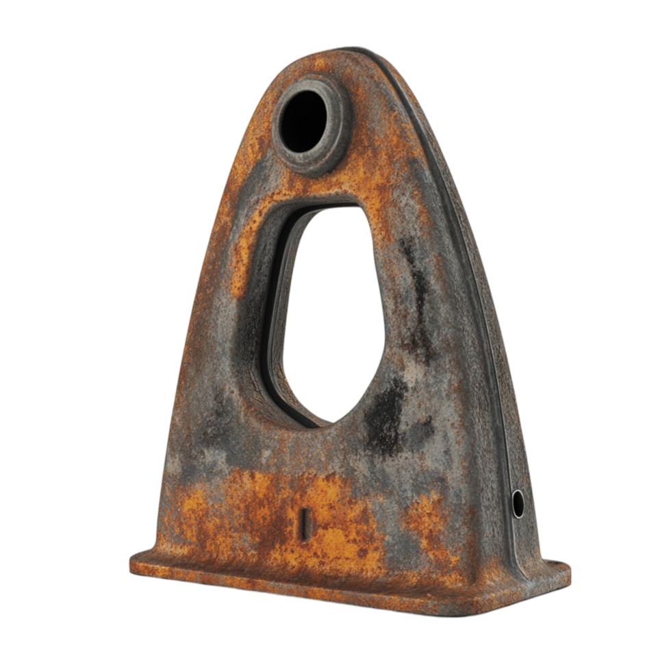 3D Model of Metal Pipe Support Bracket for Holding Pipes in Place on Transparent background AI-Generative png