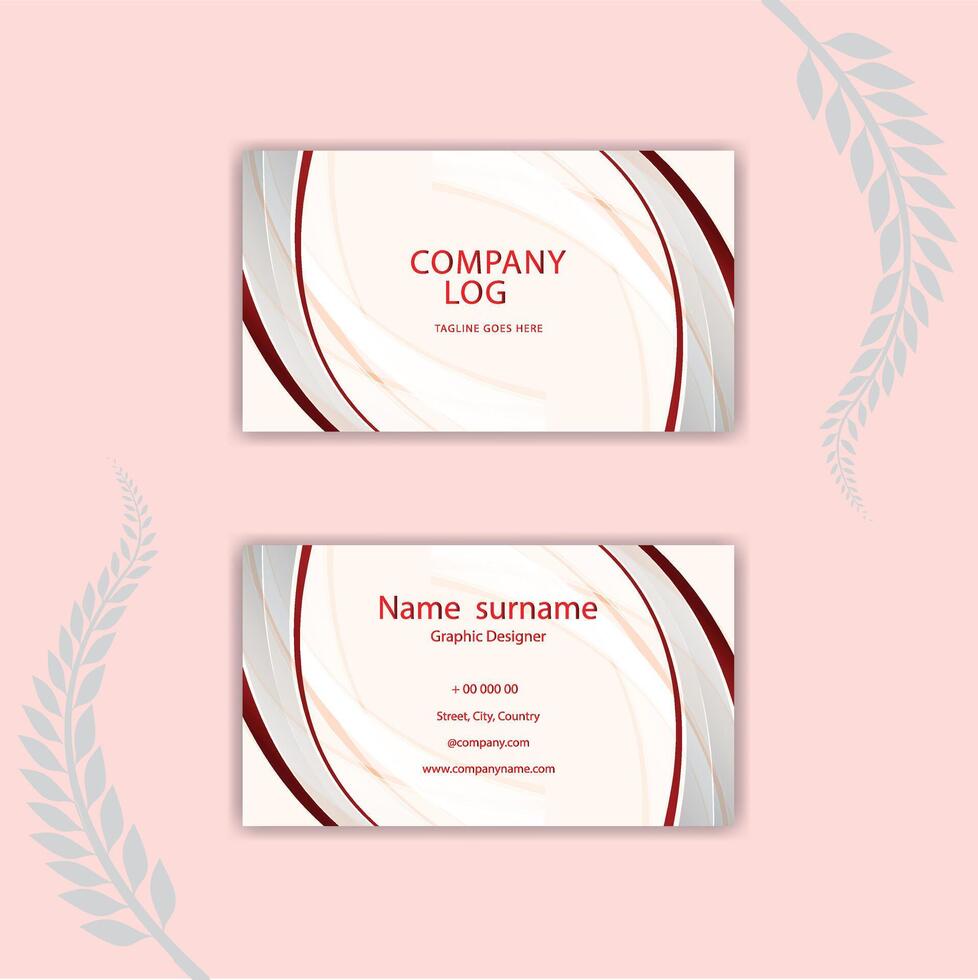 Print Colorful abstract business card design. vector