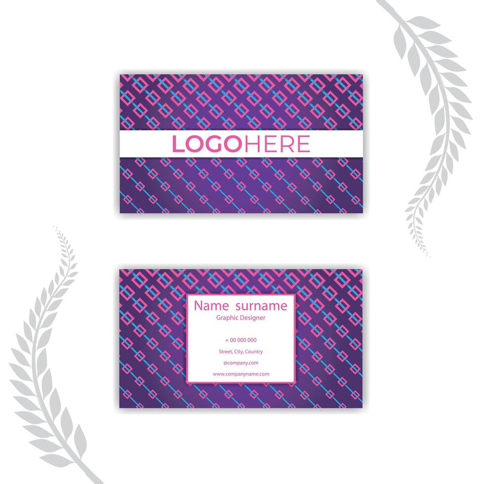 Print Elegant Business Card Design. vector