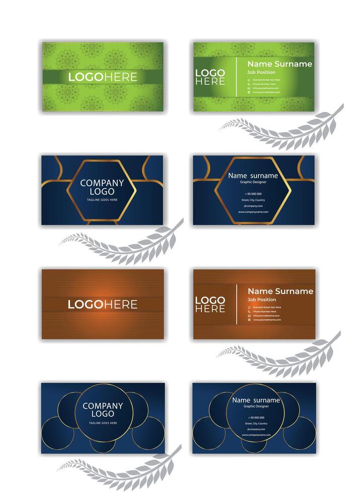 Print Professional Business Card, Template, or Visiting Card. vector