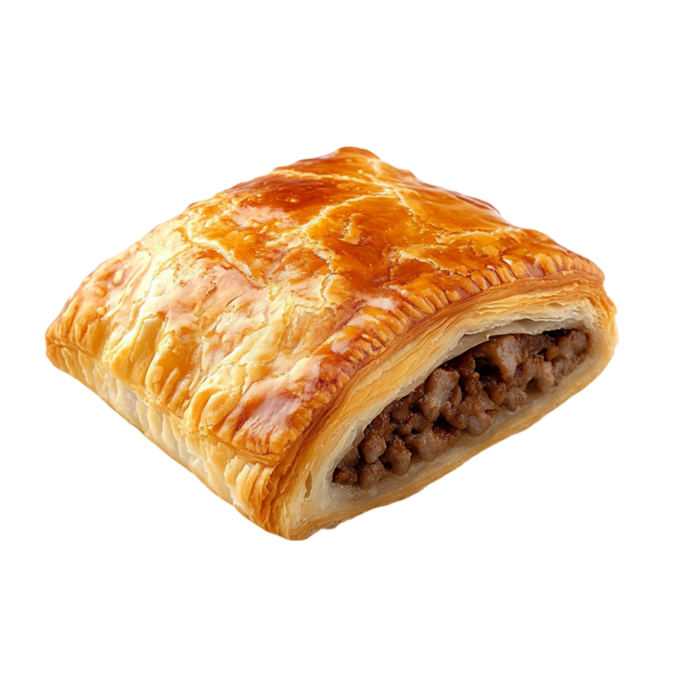 Meat Pie on Transparent background AI-Generative png