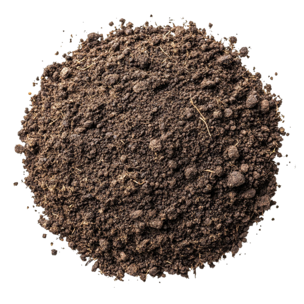 Pile of Rich and Fertile Soil on Transparent background AI-Generative png