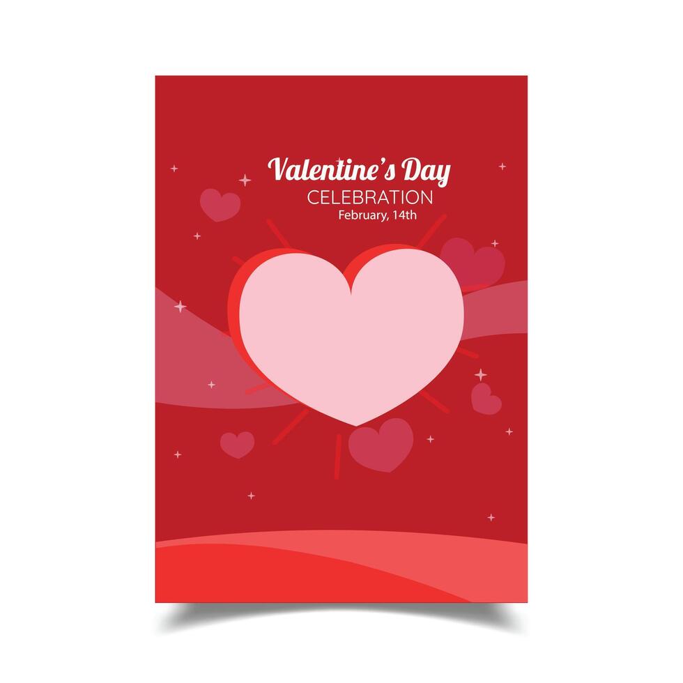 propose day red valentines flyer template illustration vector