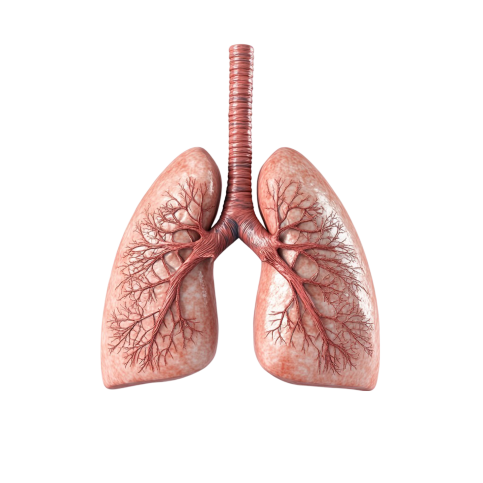 Lungs on Transparent background AI-Generative png