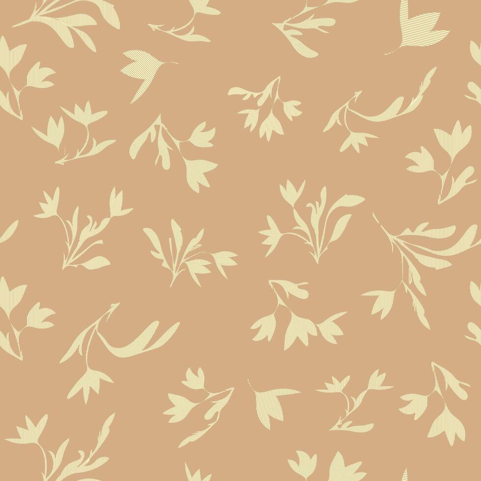 floral pattern featuring delicately scattered tulip flowers and branch motifs in a light, airy design vector