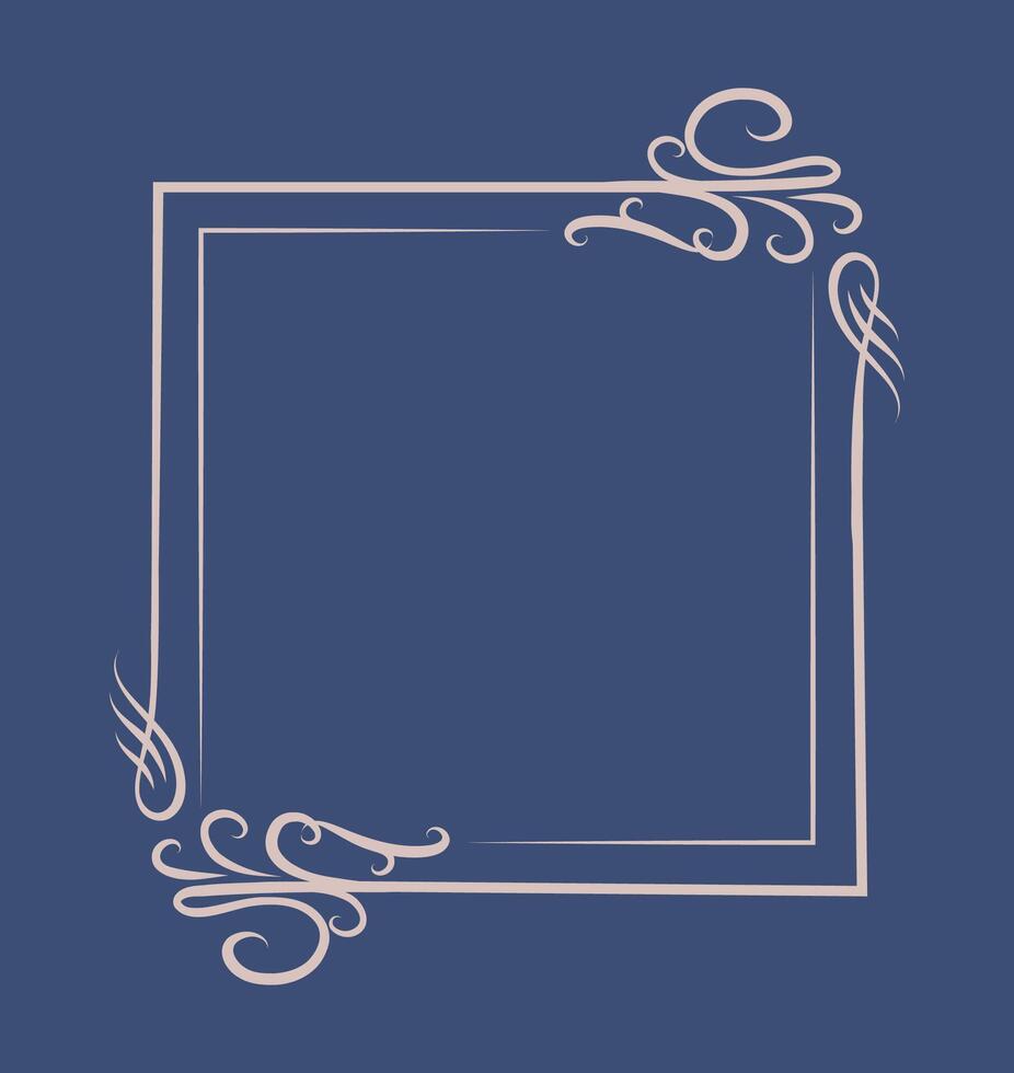 Luxury color vintage frame flat background template vector