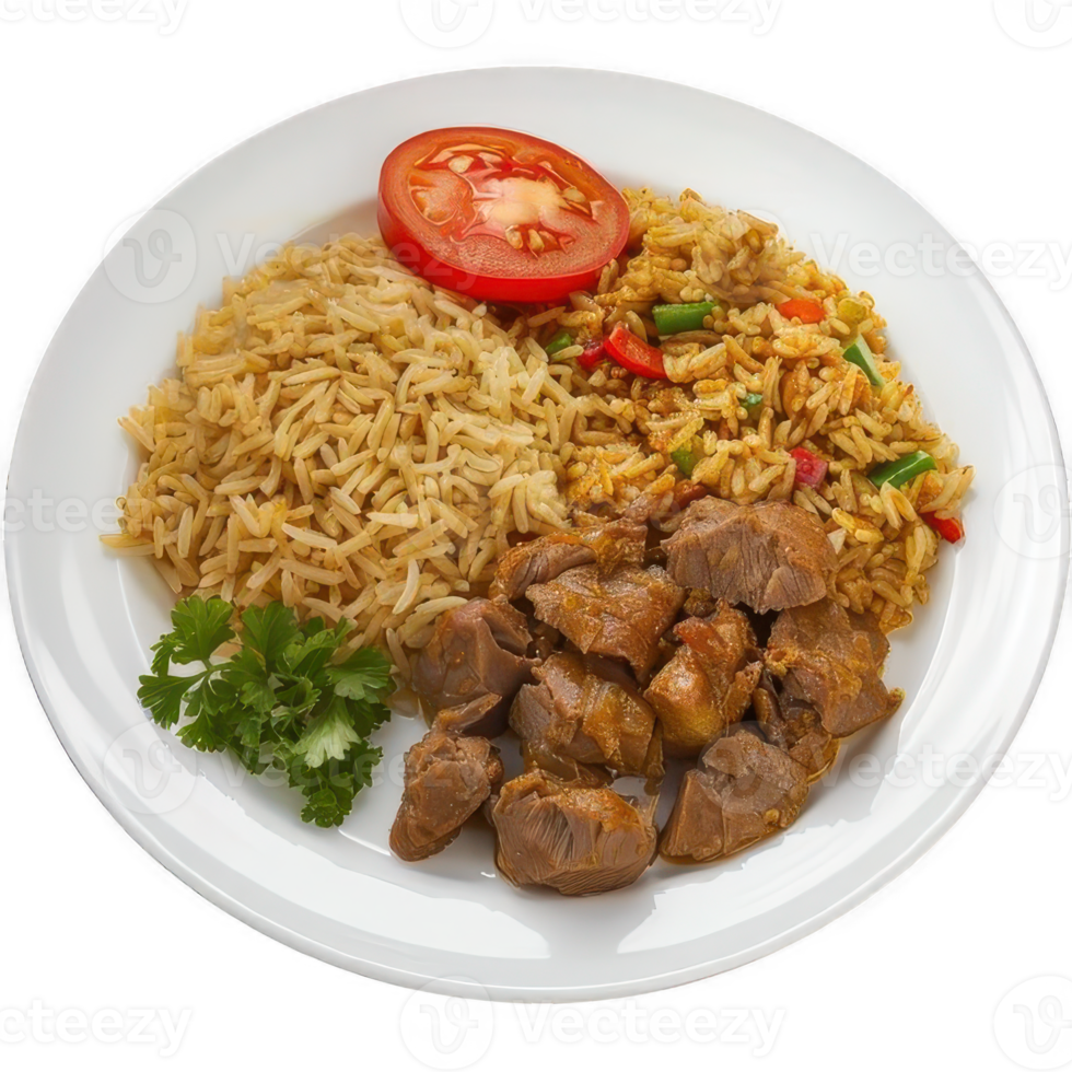 A plate of Mandi. Arab Food png