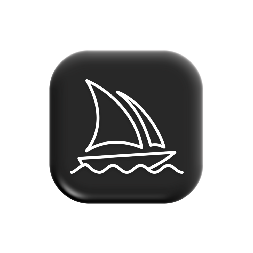 Midjourney black icon on transparent background png