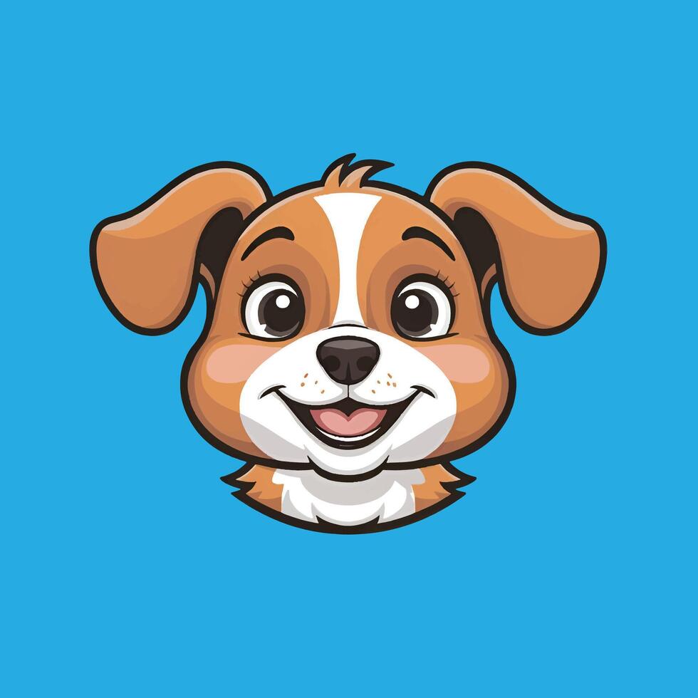 a dog face vector