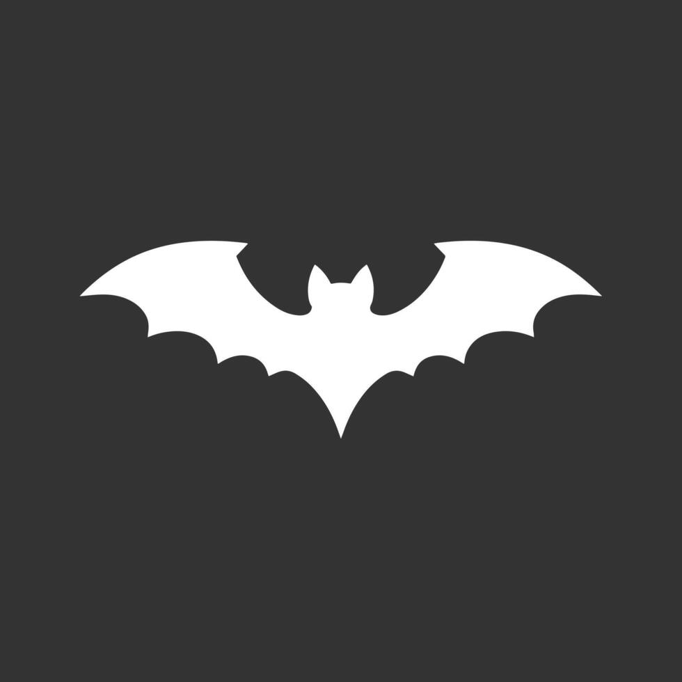 a hand draw bat silhouette vector