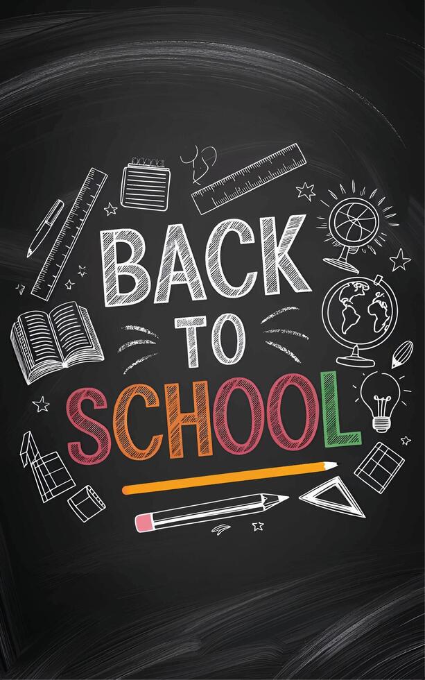 Back to the Books vector
