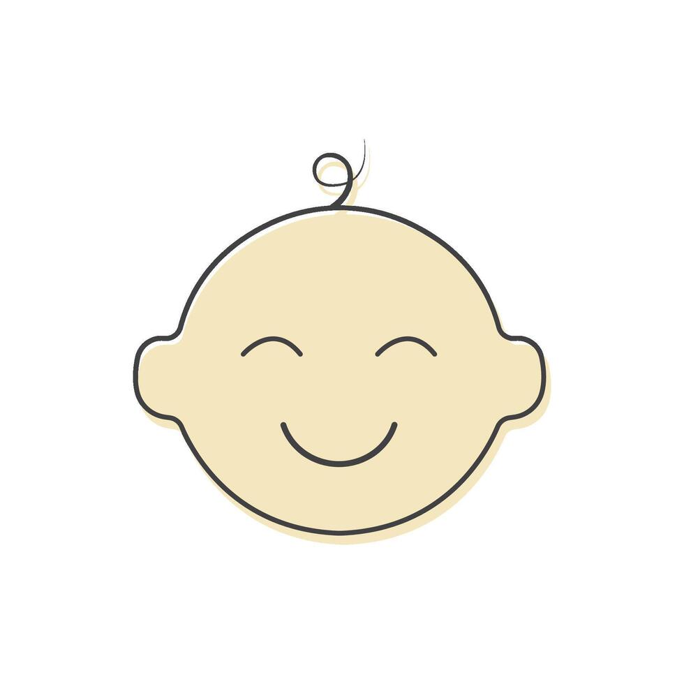 Baby face expressions icon vector