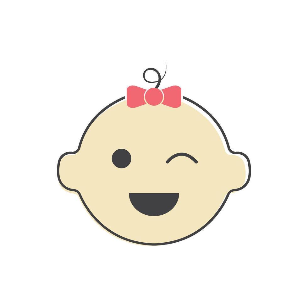 Baby face expressions icon vector