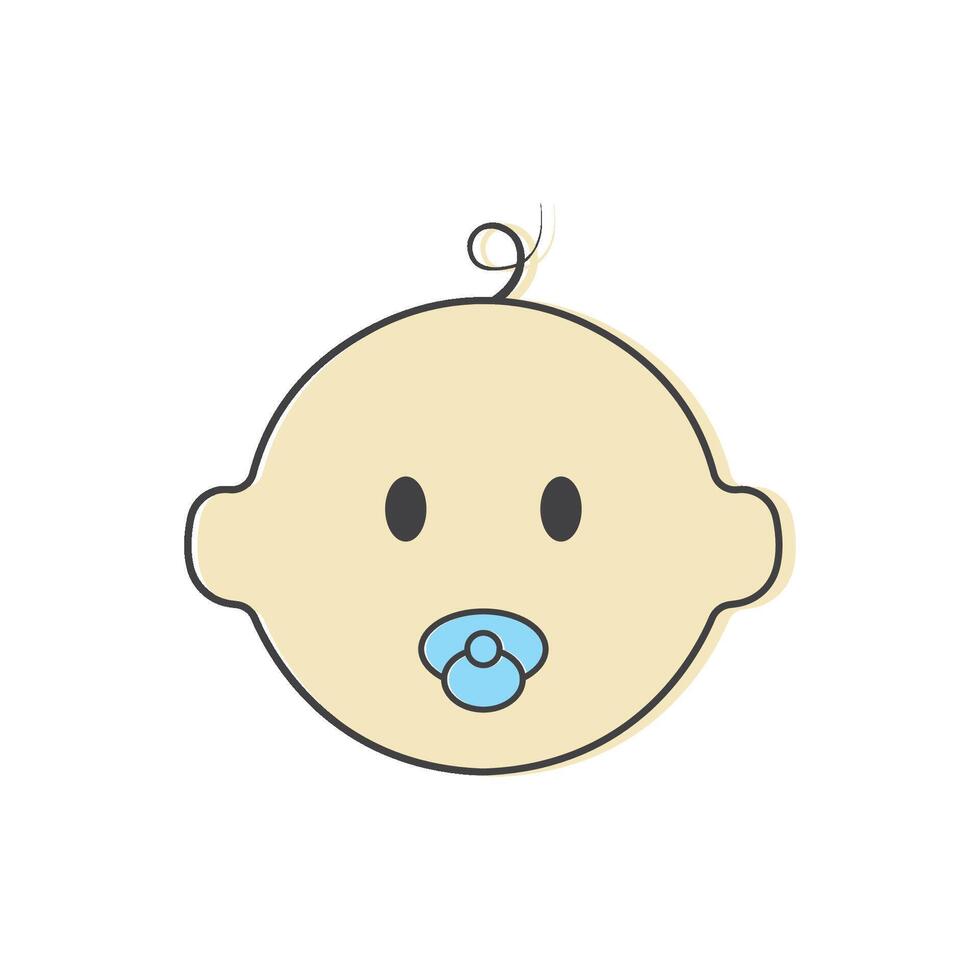 Baby face expressions icon vector