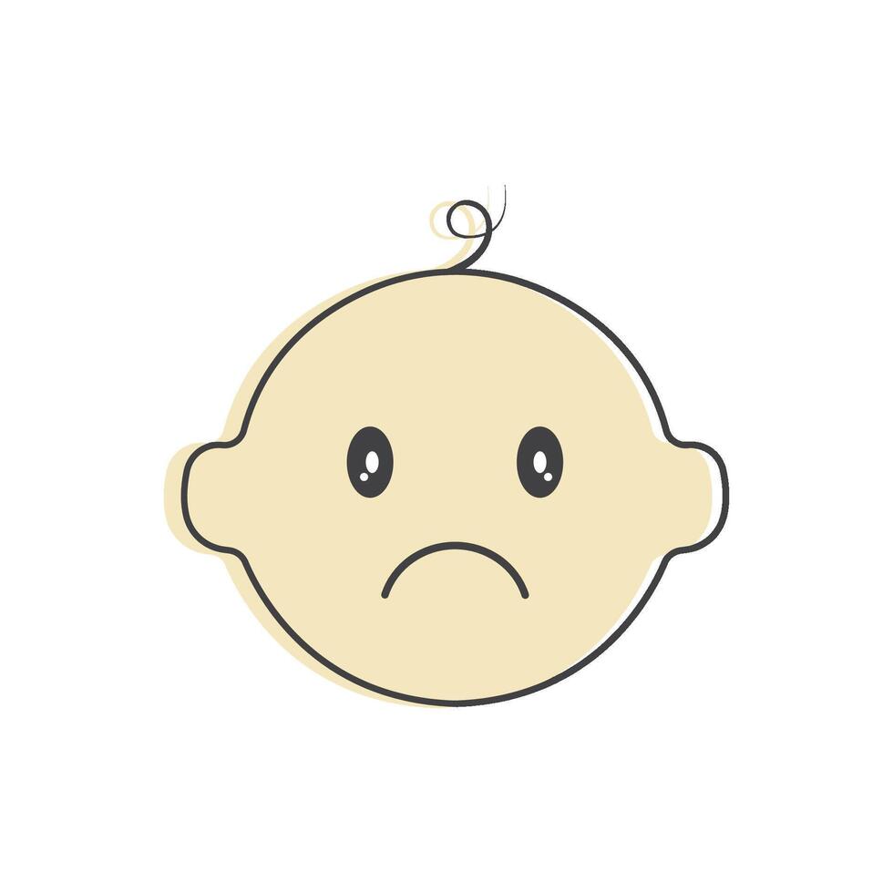 Baby face expressions icon vector