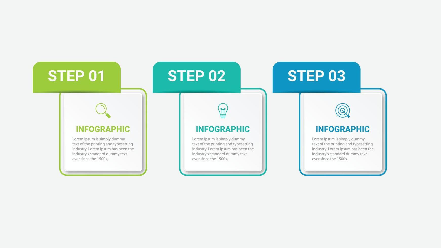Infographic elements design template, business concept with 3 steps vector