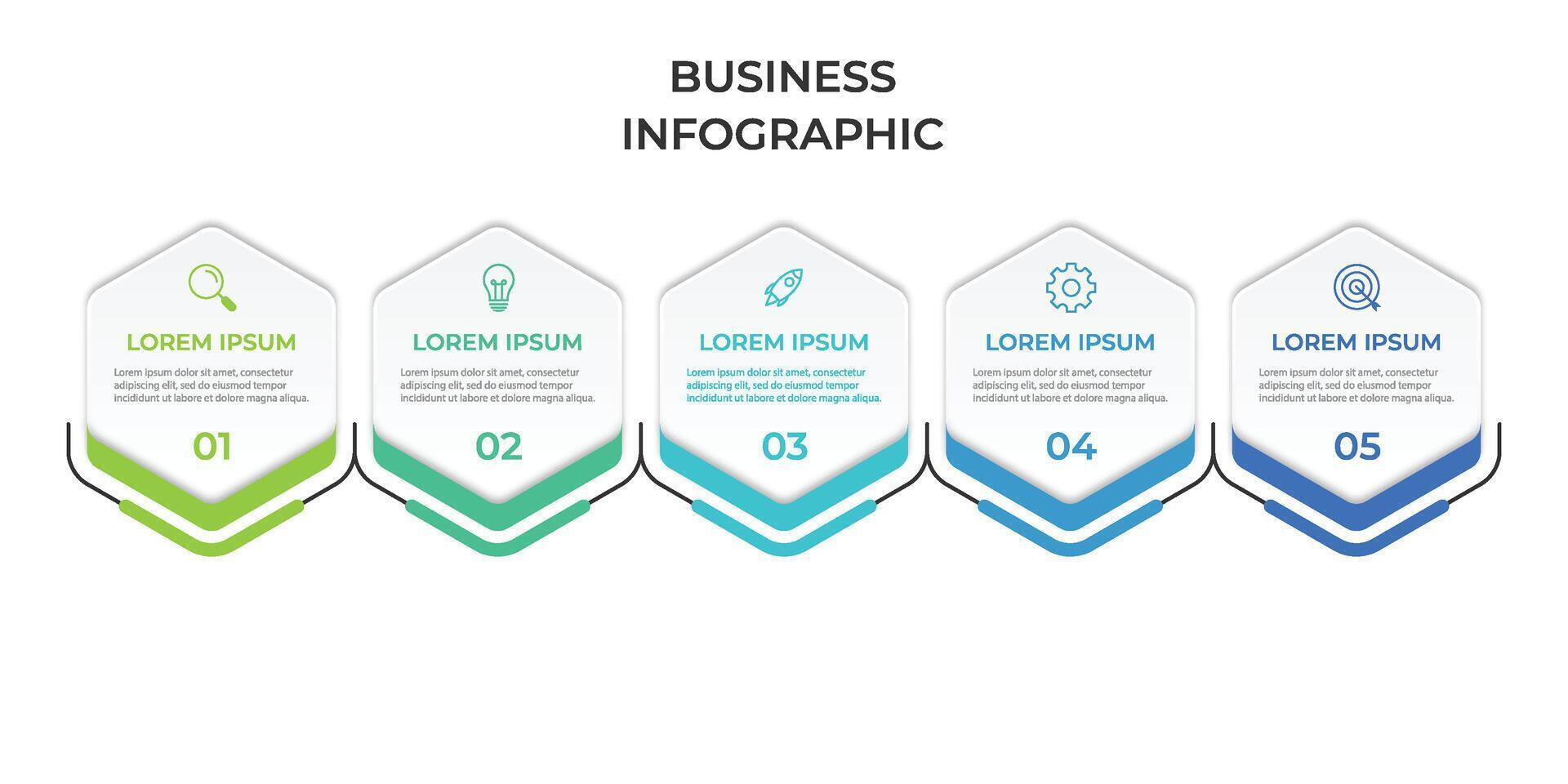 Infographic design business template with icons and 5 options or steps. vector