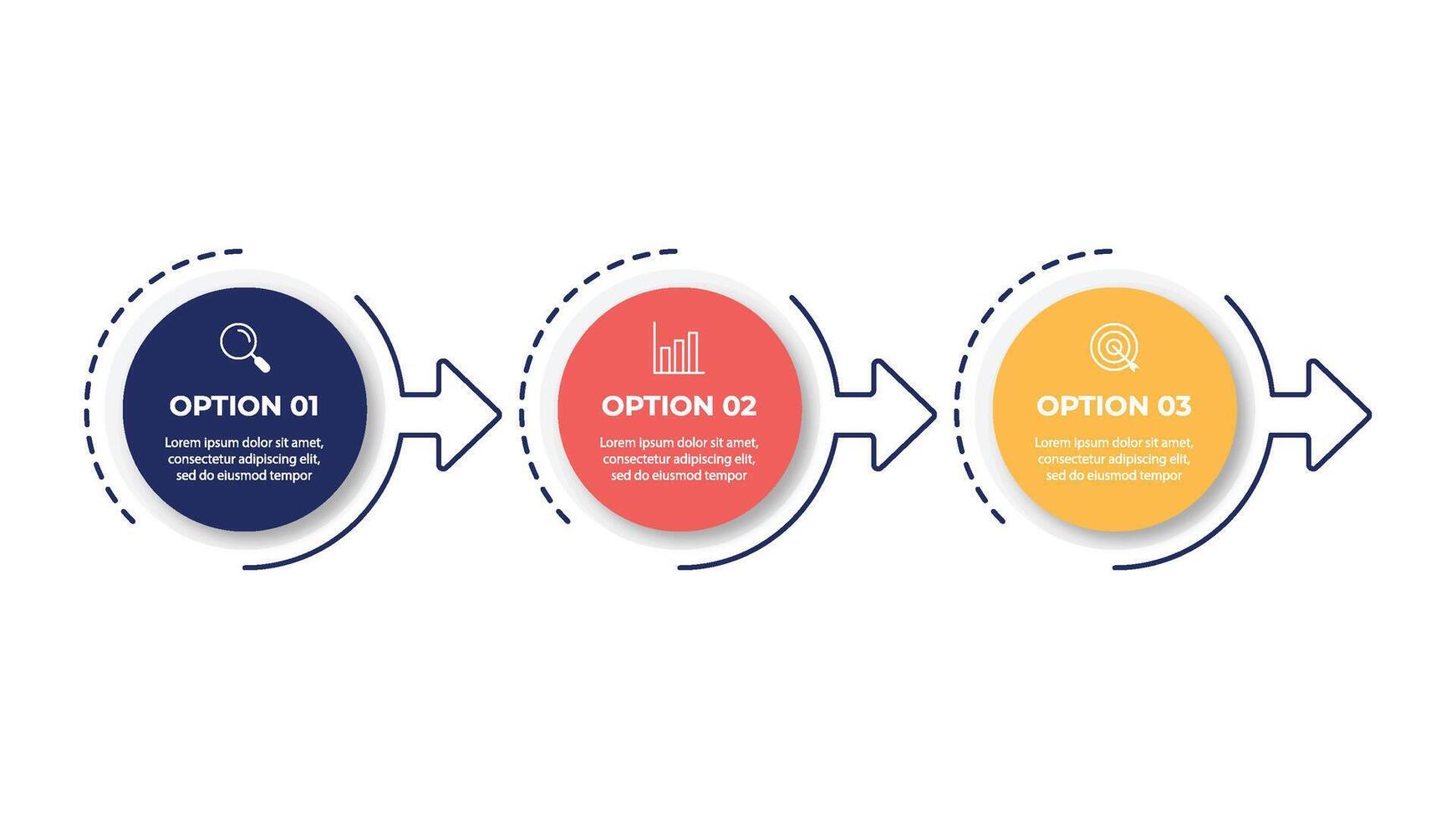 Infographic elements design template, business concept with 3 steps vector