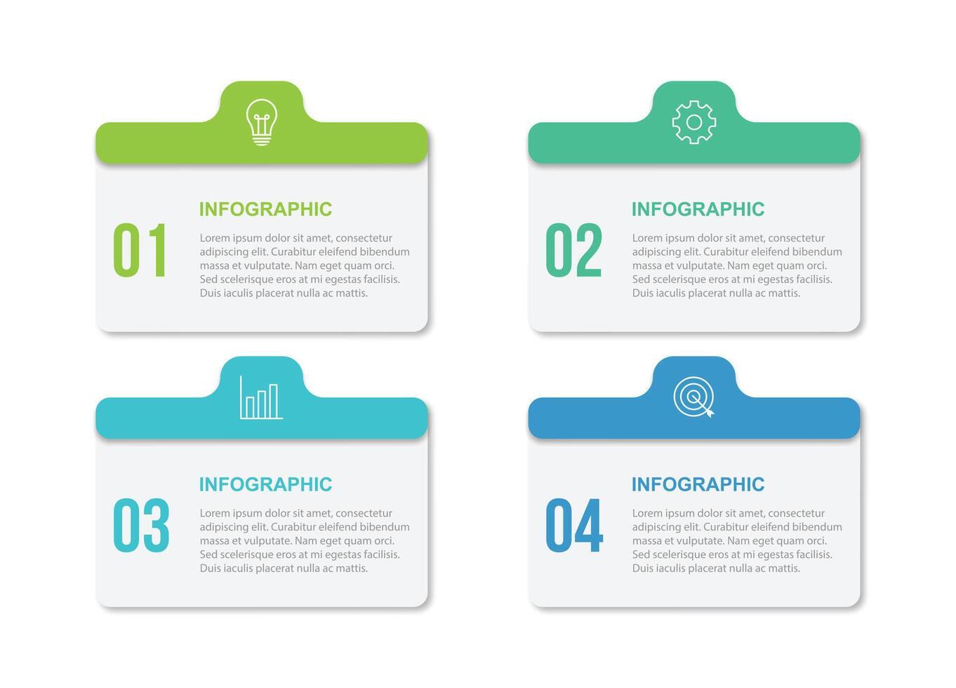 Timeline infographic template. 4 Step timeline journey, calendar Flat simple infographics design template. presentation graph. Business concept with 4 options, illustration. vector