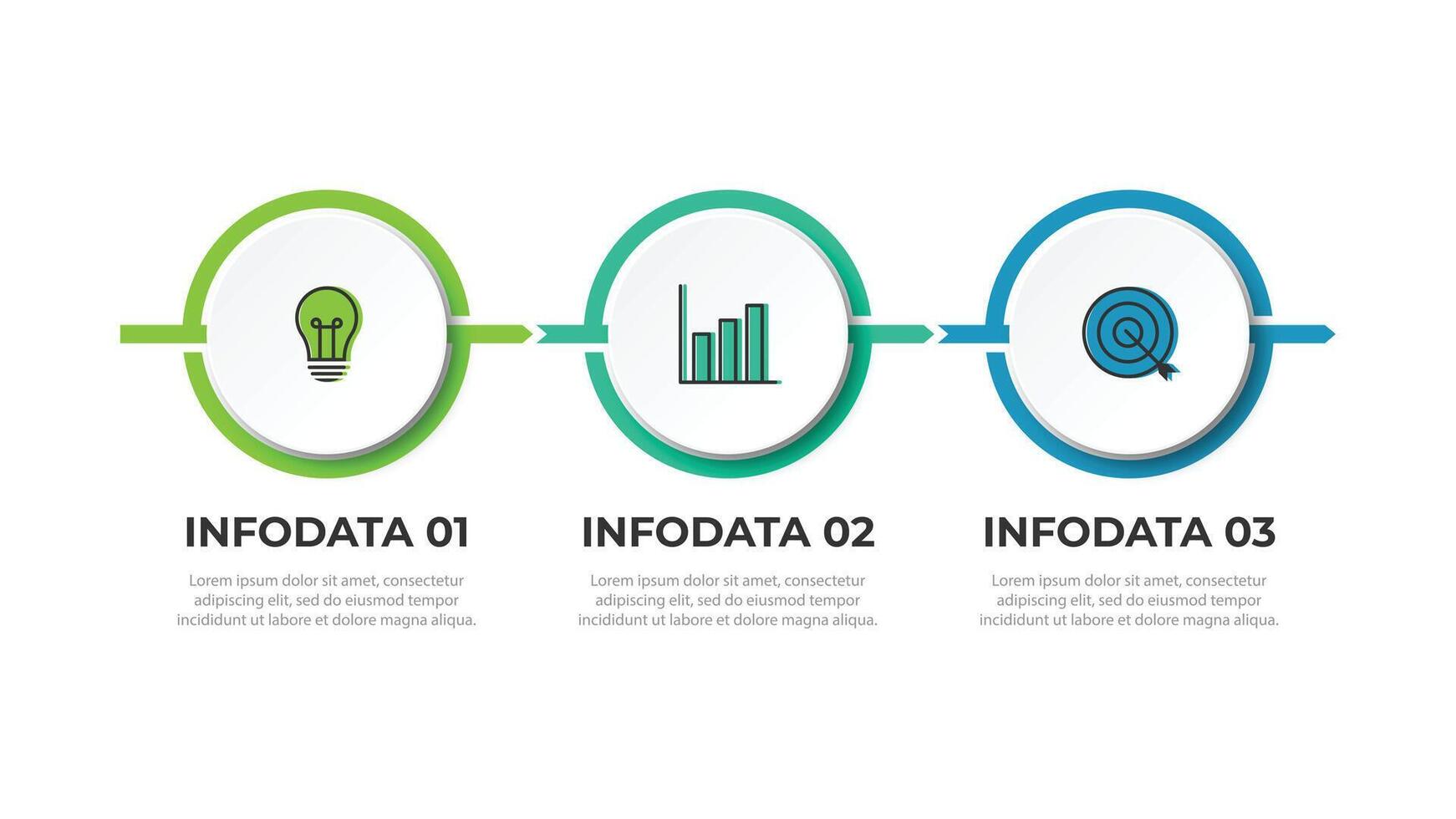 Infographic elements design template, business concept with 3 step vector