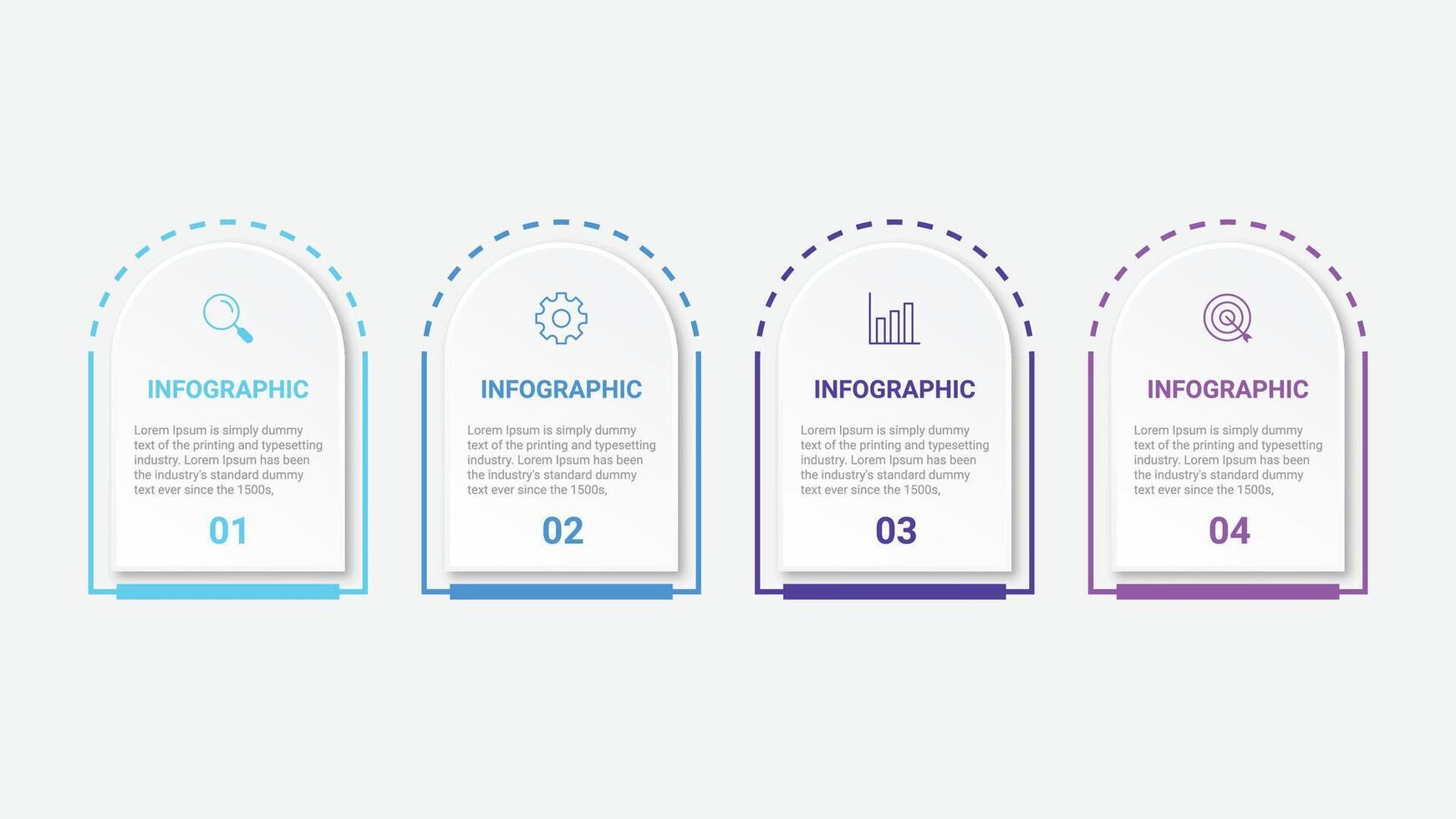 Timeline infographic template. 4 Step timeline journey, calendar Flat simple infographics design template. presentation graph. Business concept with 4 options, illustration. vector