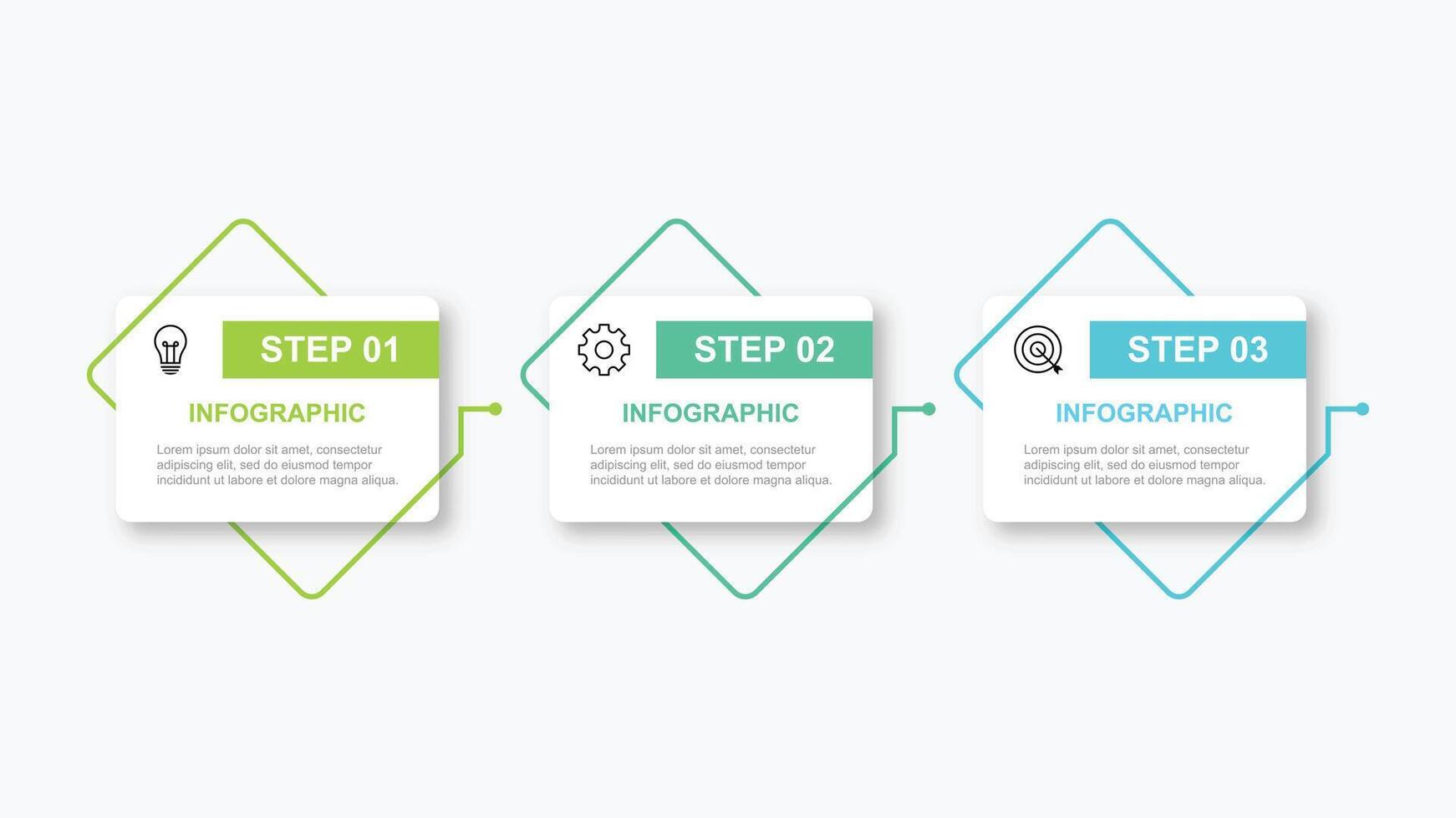 Infographic elements design template, business concept with 3 step vector