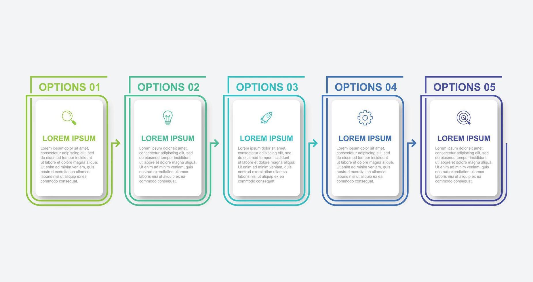 Infographic label design template with icons and 5 options or steps. vector