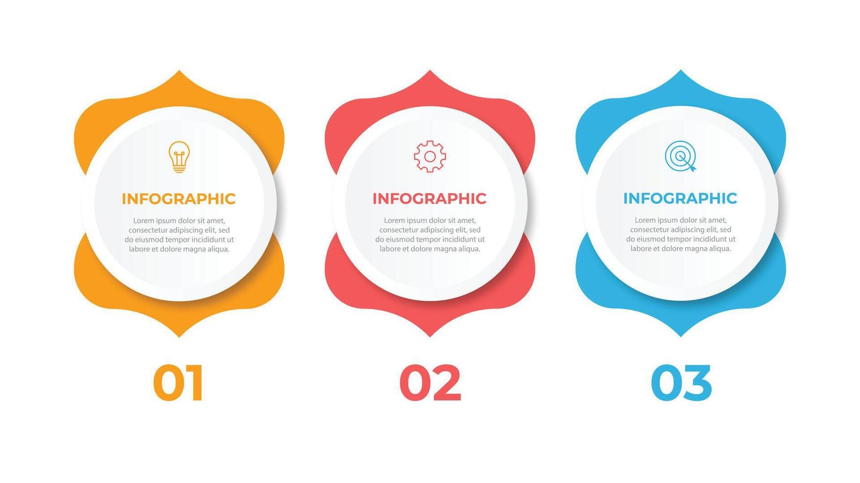 Infographic elements design template, business concept with 3 step vector