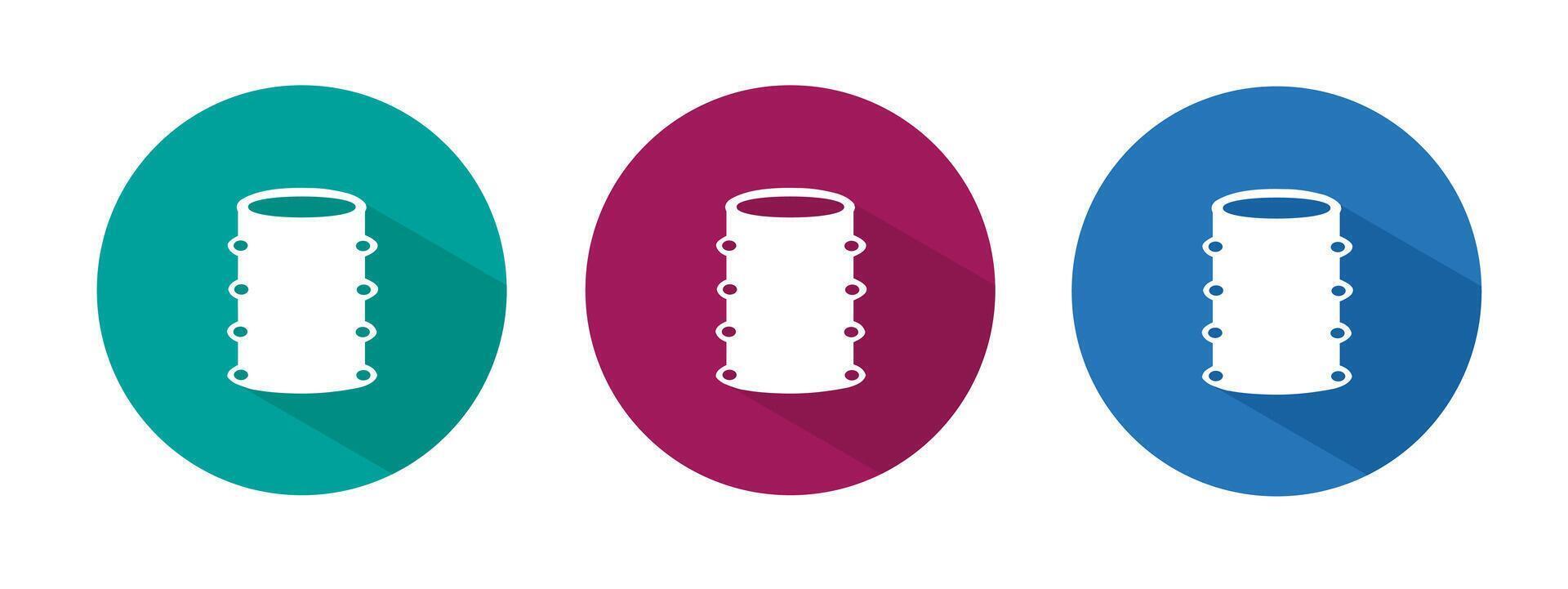 Icon for oil barrel illustration in flat. vector