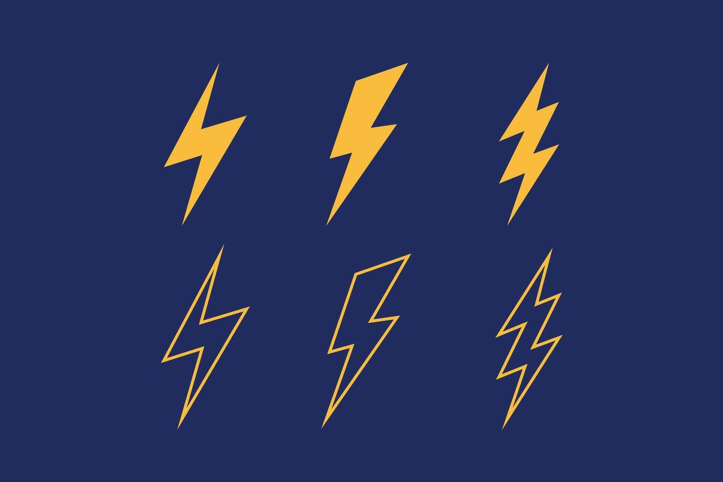 Lightning Bolts Set vector